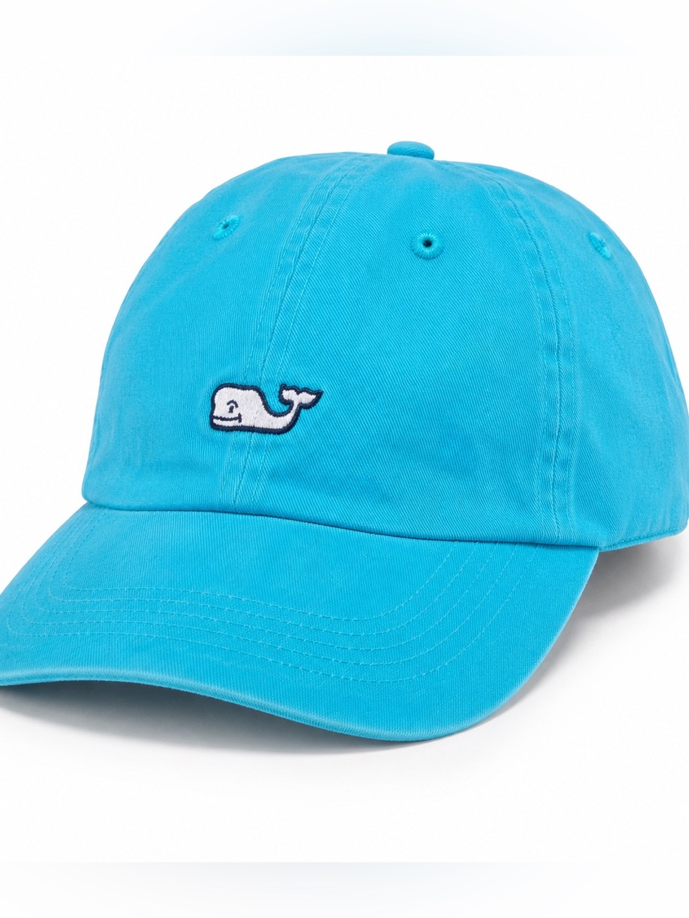 Vineyard Vines Bright Turquoise Whale Logo Adjustable Baseball Dad Hat OS